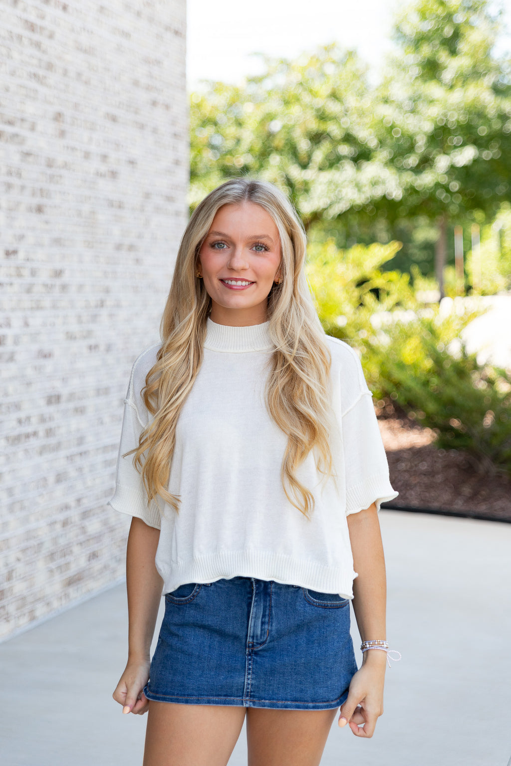 Liora Short Sleeve Light Weight Sweater