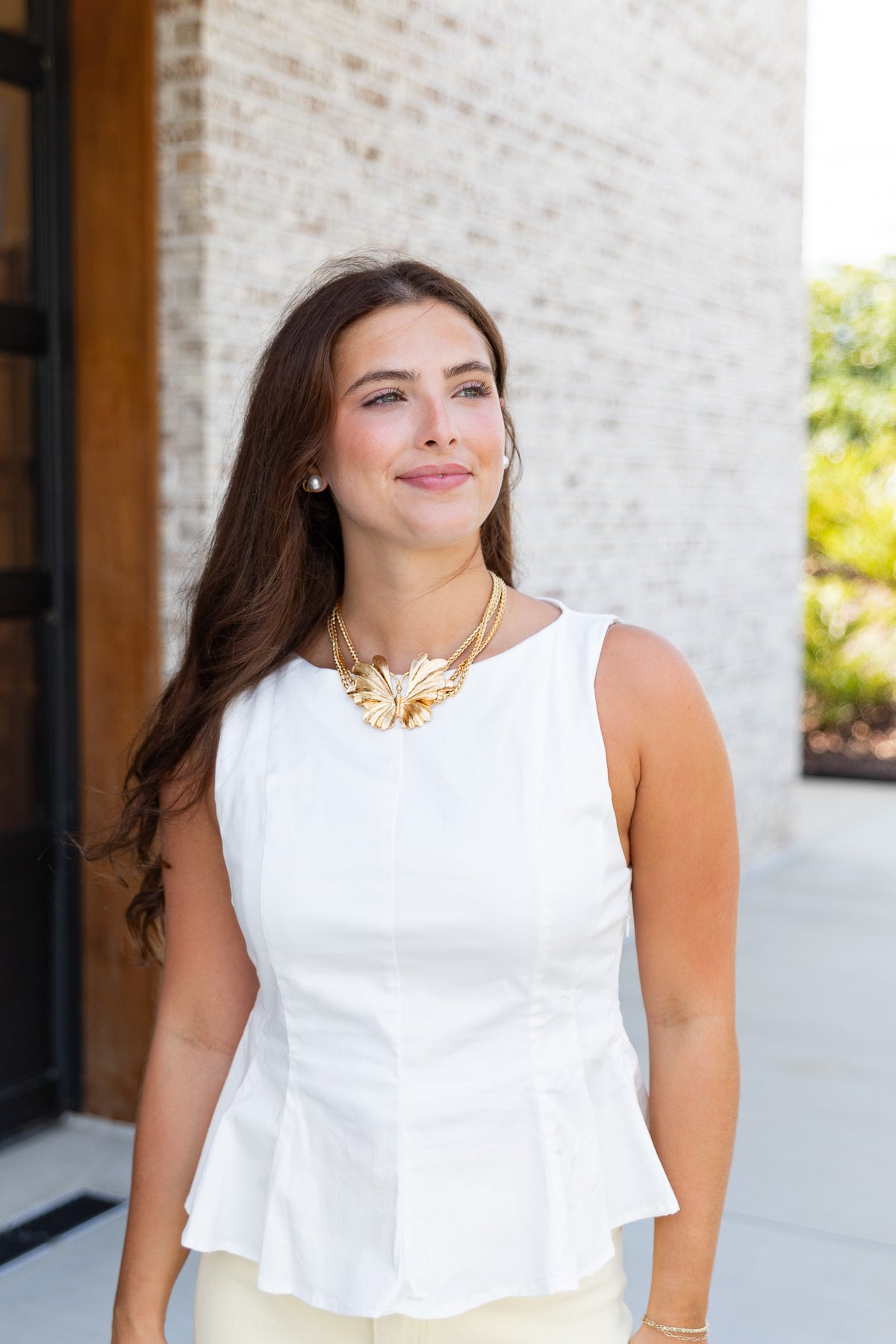 Ayla Fit And Flare Top in White