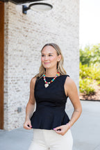 Ayla Fit And Flare Top in Black