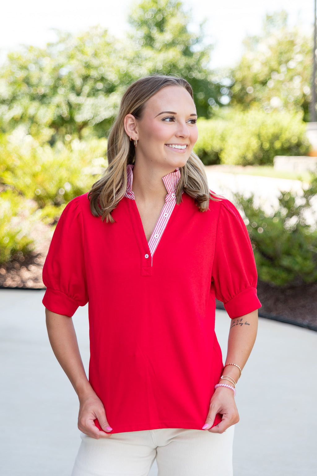 Sloan Ruffle Neck Blouse
