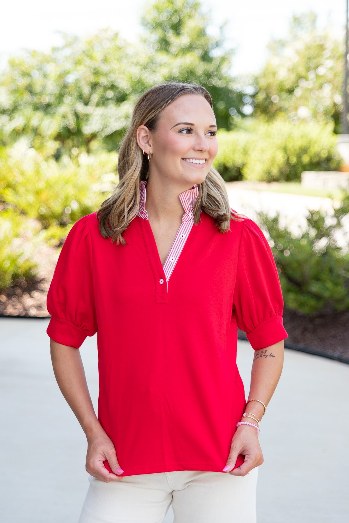 Sloan Ruffle Neck Blouse