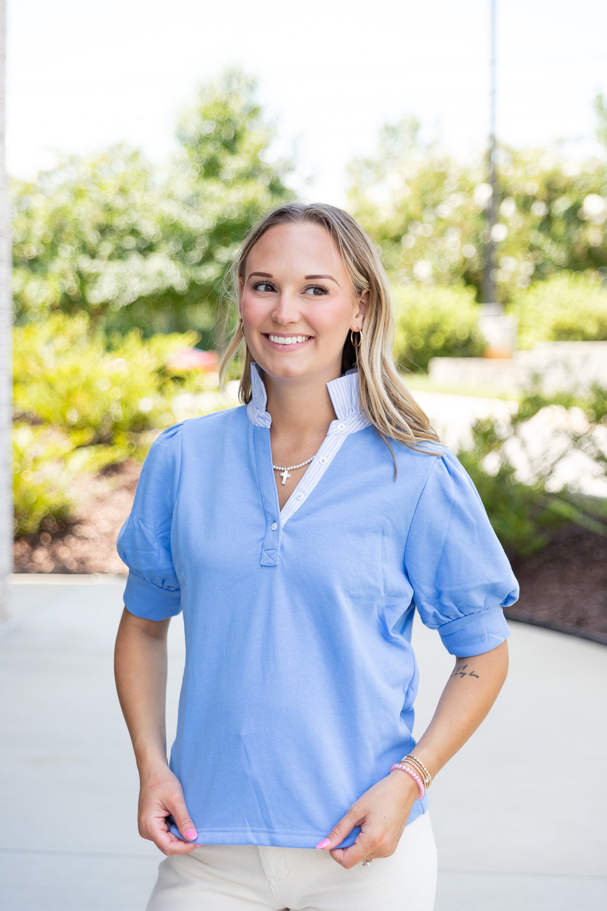 Sloan Ruffle Neck Blouse