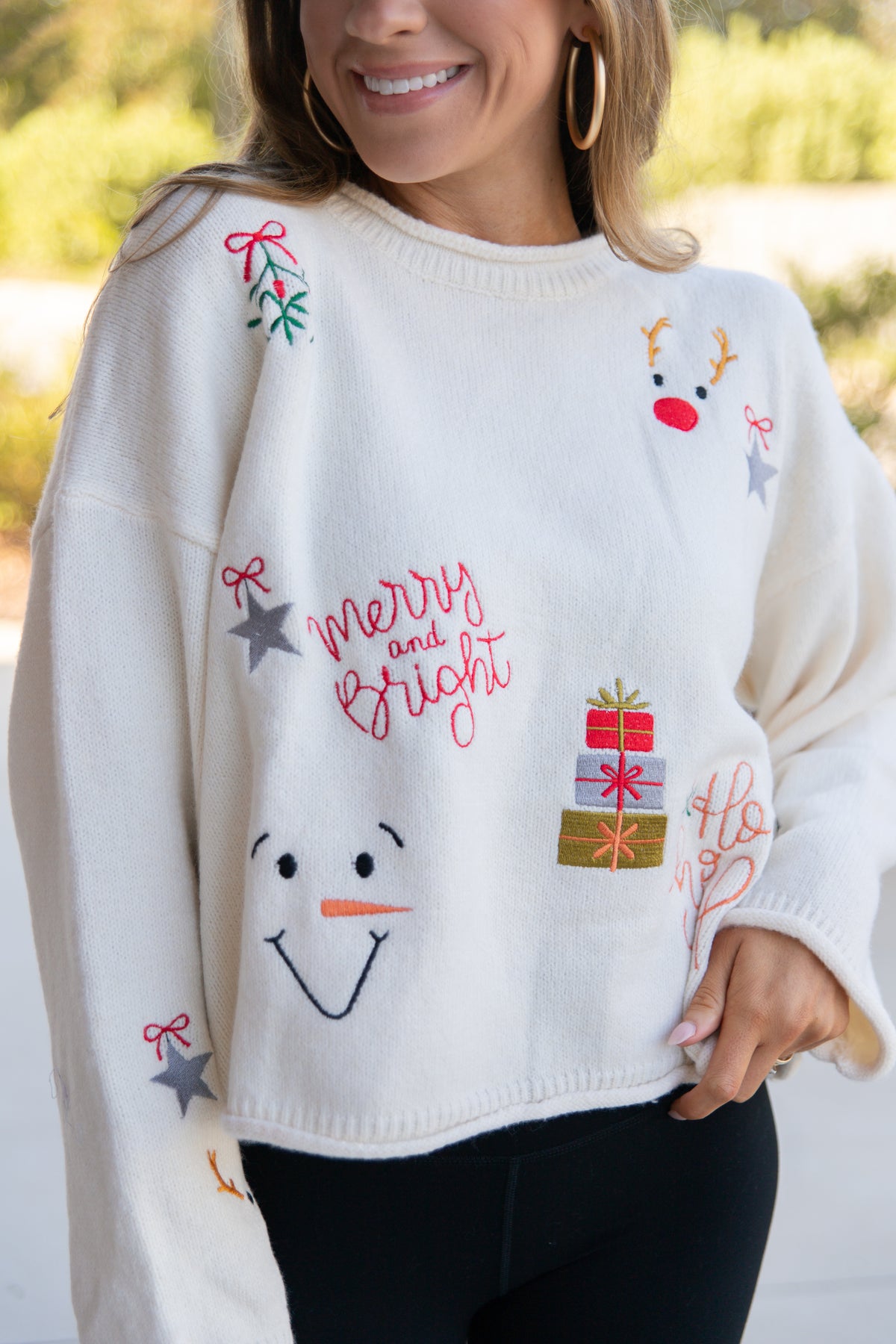 Merry & Bright Roll Neck Sweater