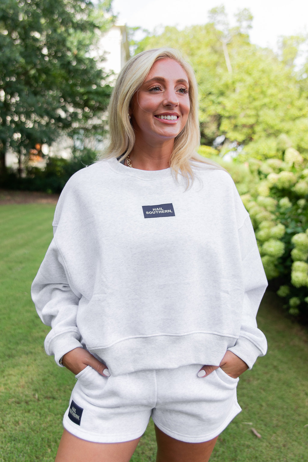Becca Boxy Crewneck Hail Southern