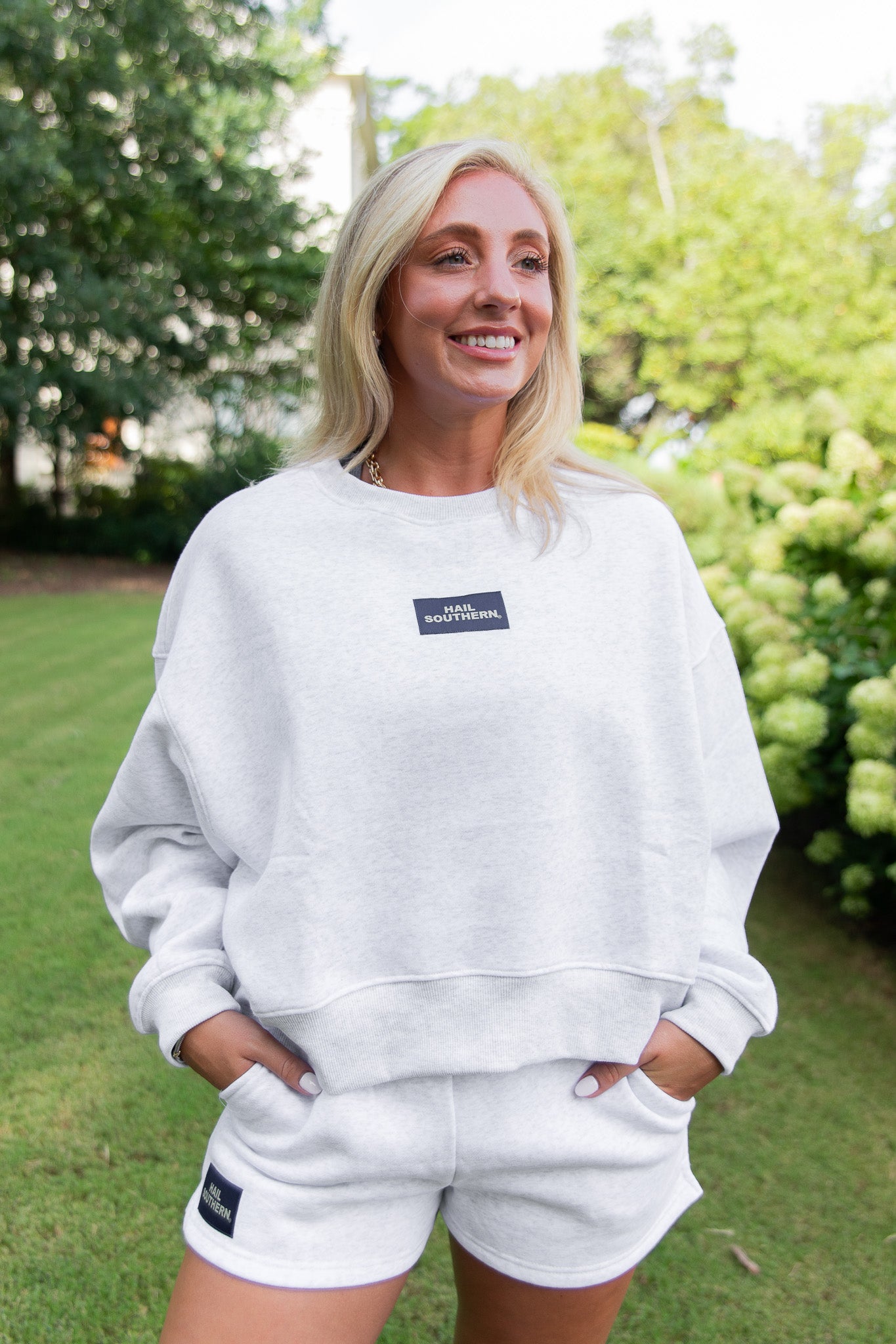 Becca Boxy Crewneck Hail Southern