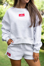 Becca Boxy Crewneck Go Dawgs in Ash