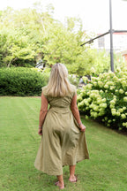 Mabel Ruched Midi Dress
