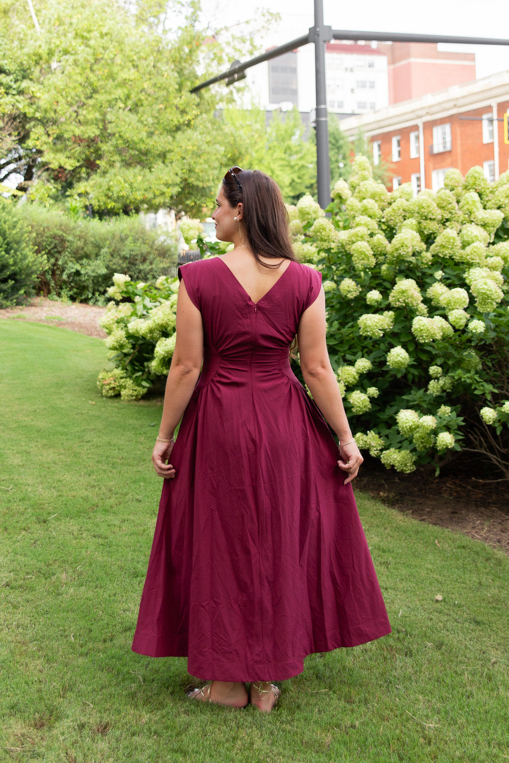 Mabel Ruched Midi Dress