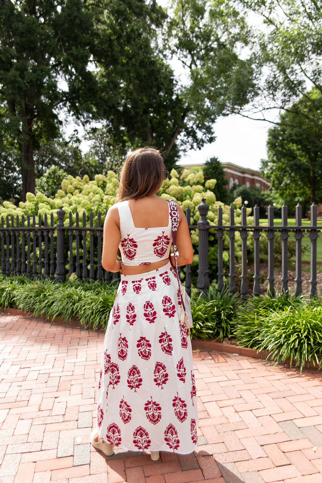Marin Floral Pleated Midi Skirt