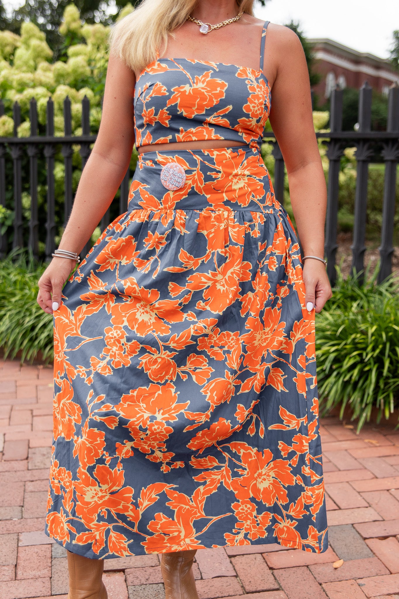 Solene Floral Midi Skirt