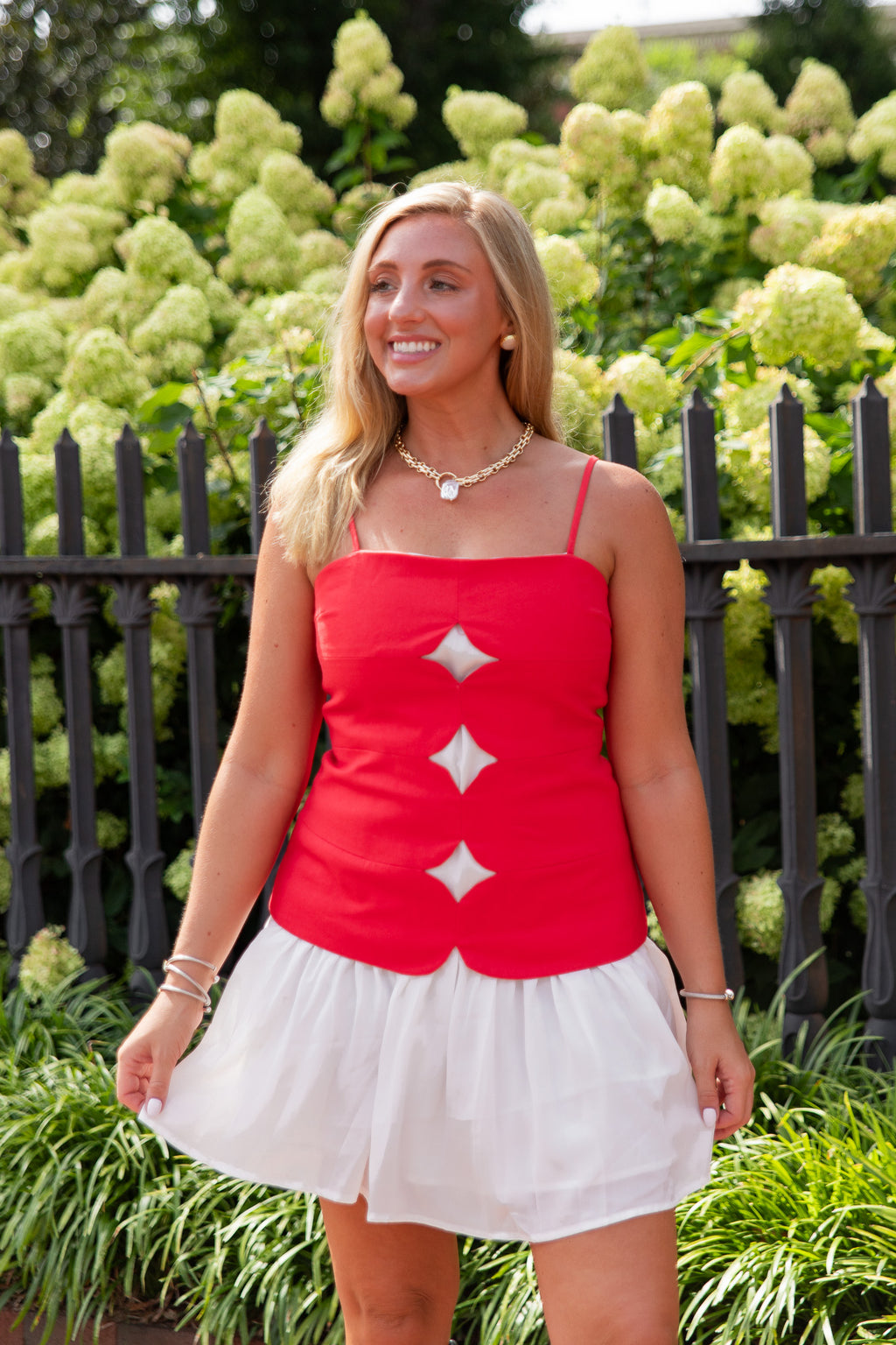 Sadie Scallop Cutout Mini Dress