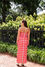 Kaila Gingham Top and Midi Skirt Set