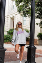 Georgia Embroidered Mock Neck Sweatshirt
