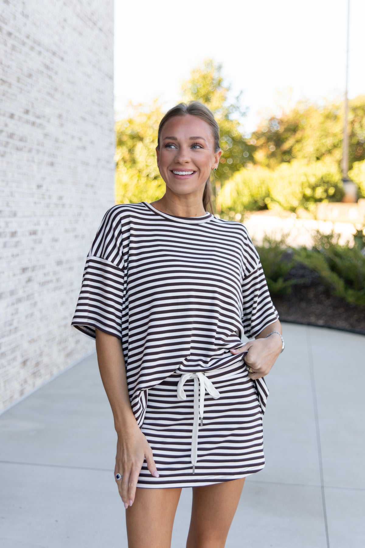 Maddie Oversized Striped Tee