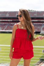 Summer Social Tank in Red
