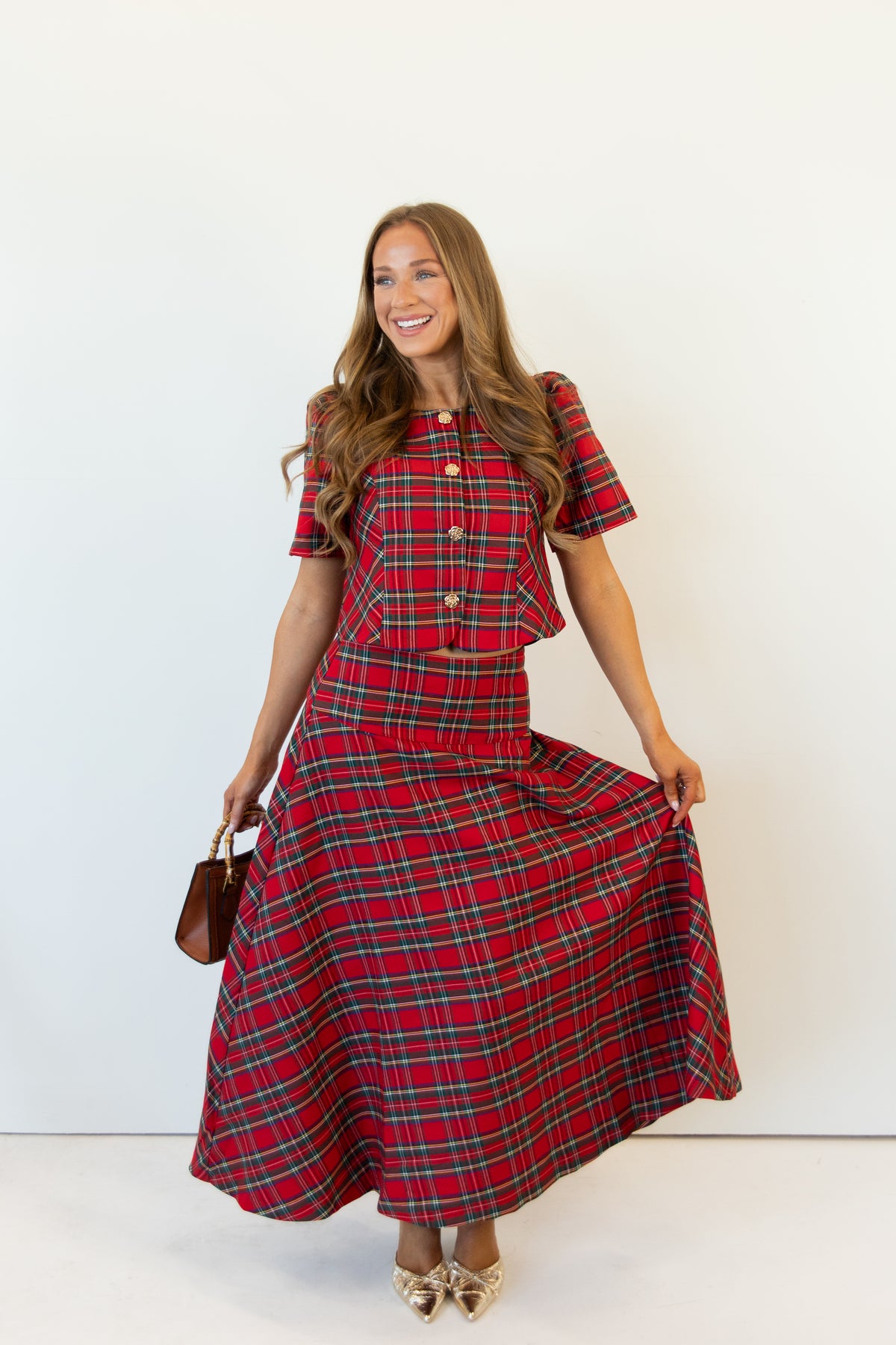 Hadley Tartan Midi Skirt