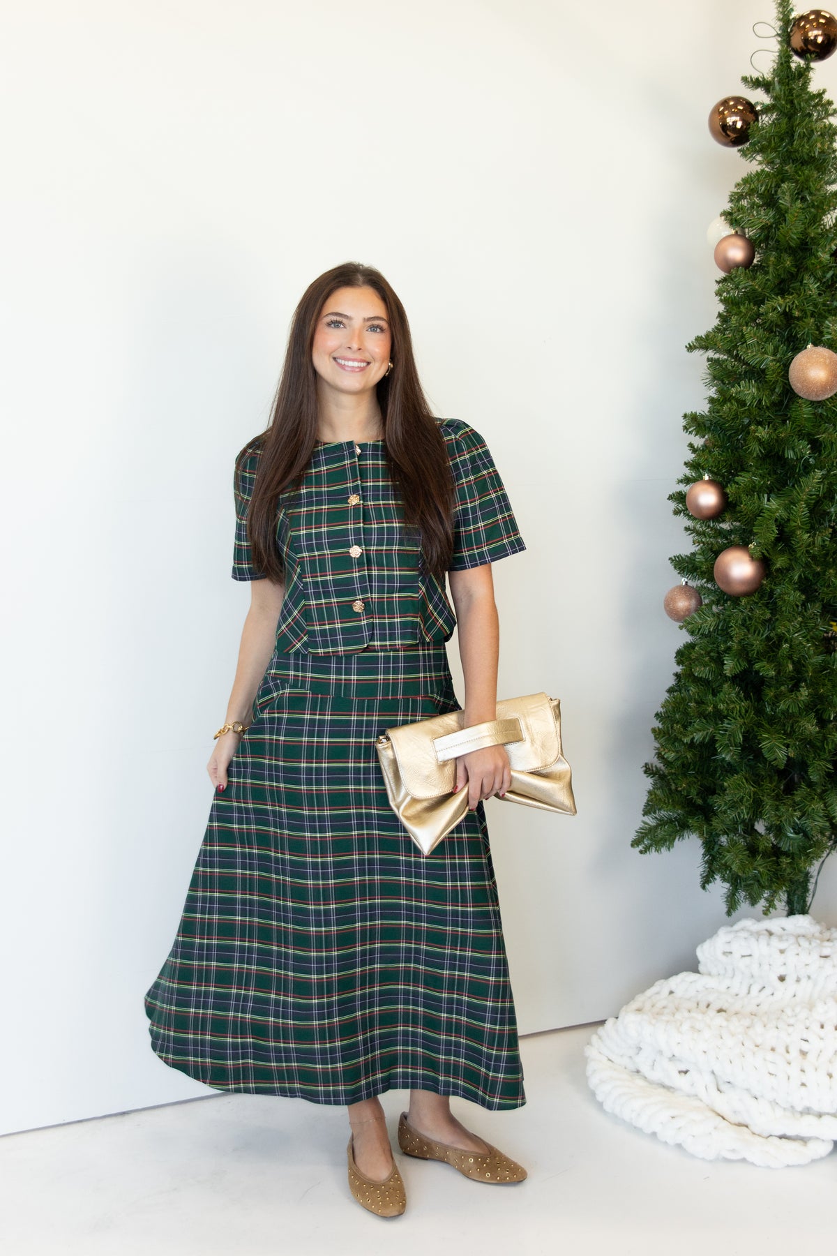 Hadley Tartan Button Down Blouse