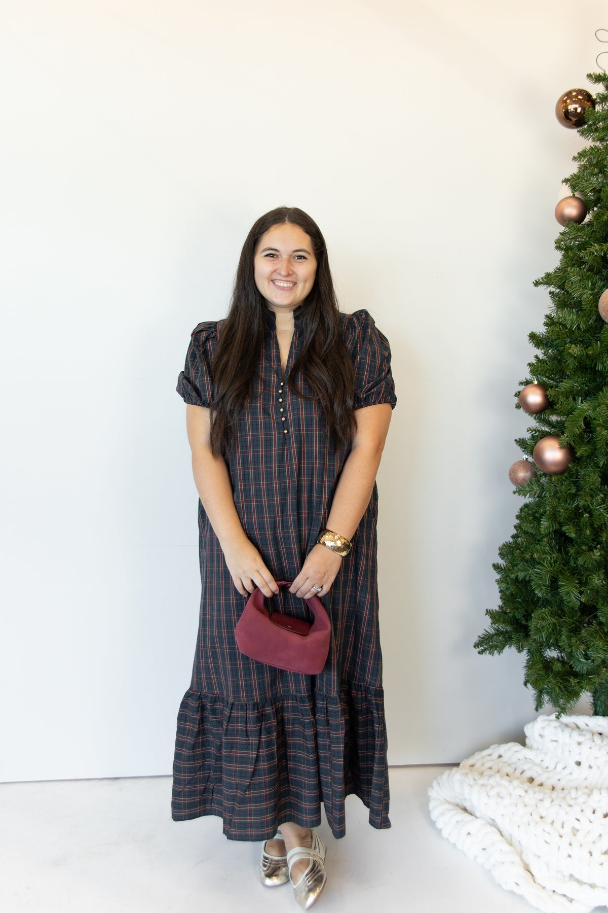 The Pippa Plaid Midi Dress
