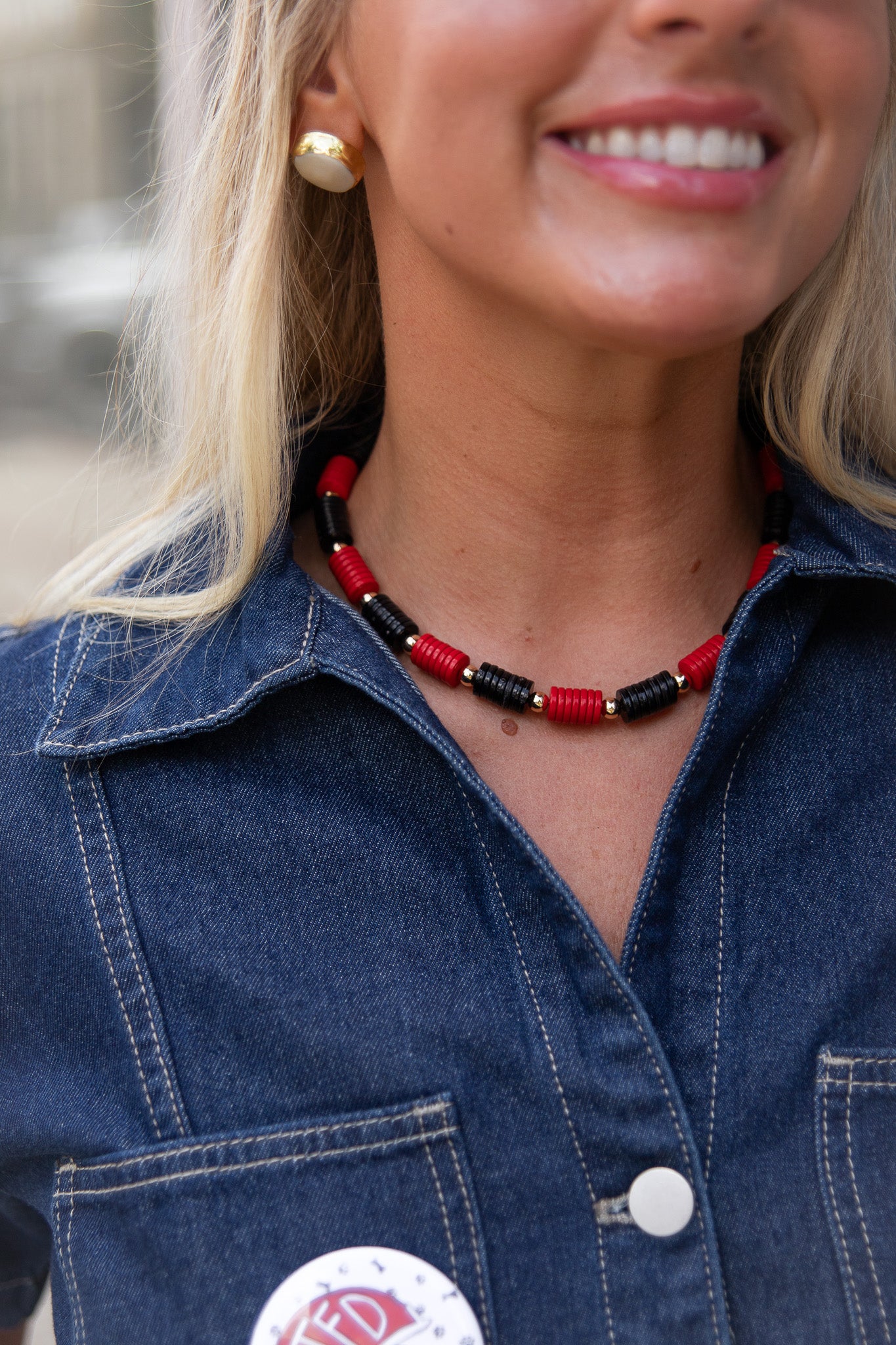 Gameday Flat Bead Necklace
