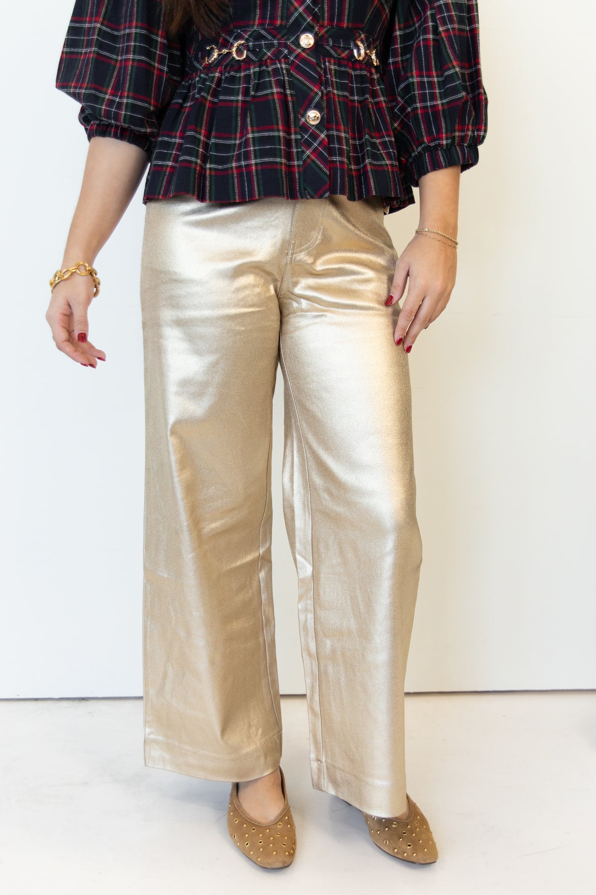 So Golden Wide Leg Pants