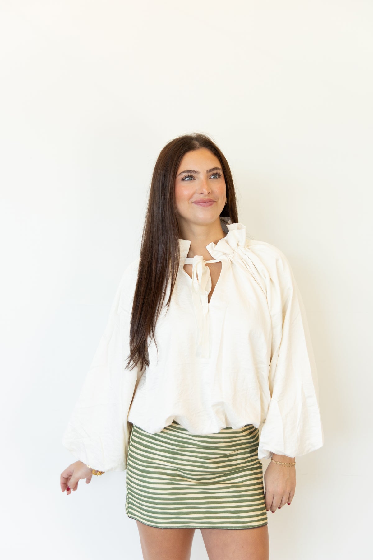 Cecily Ruffle Neck Blouse
