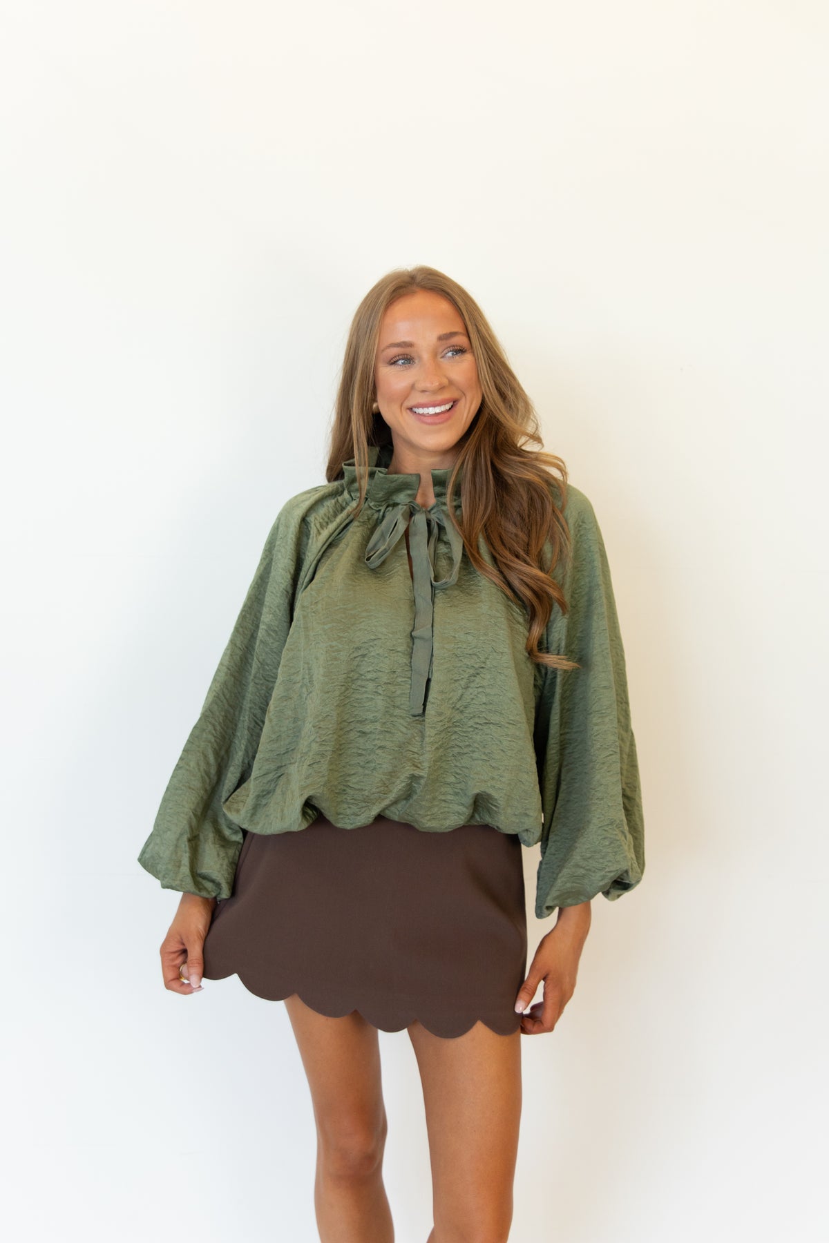 Cecily Ruffle Neck Blouse