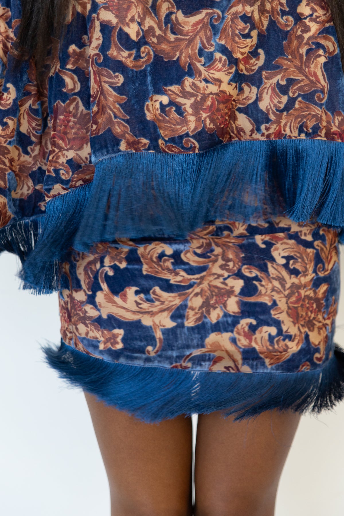 Bluebird Fringe Mini Skirt
