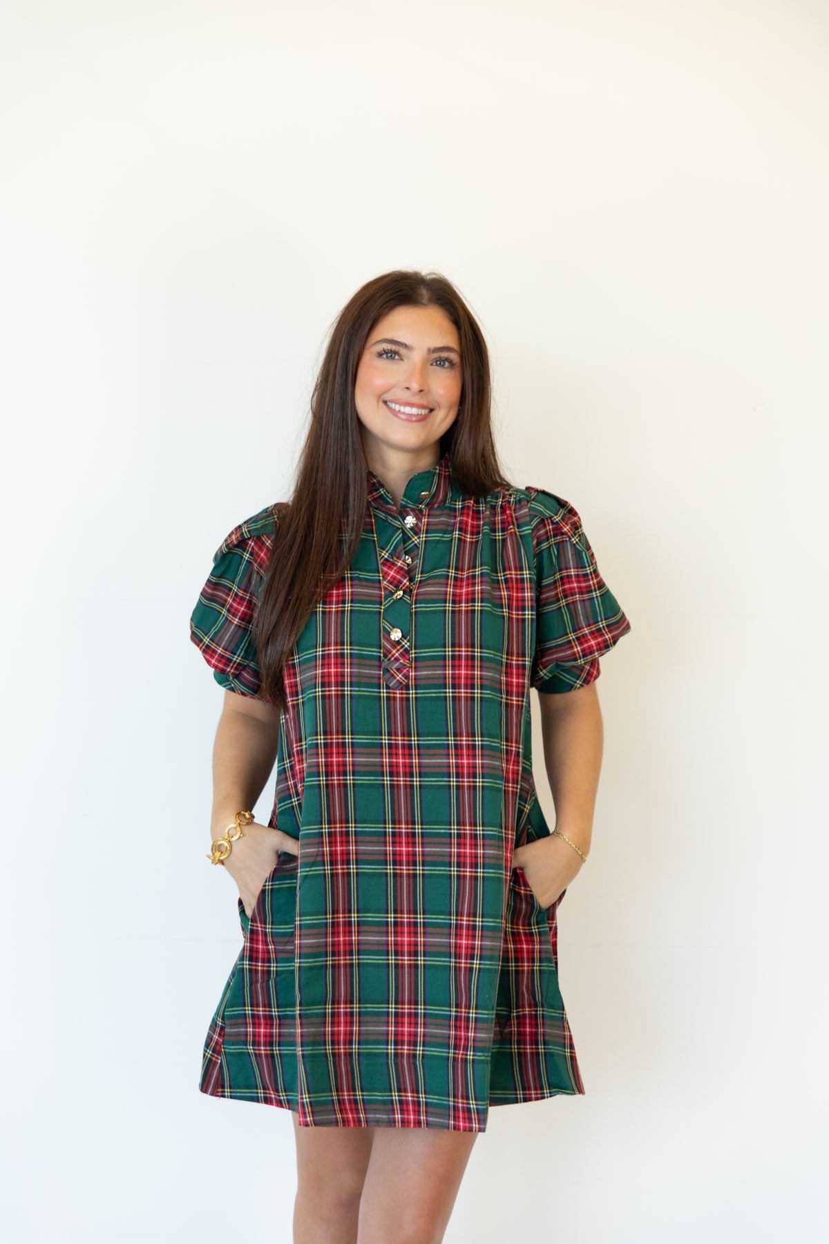 Noel Plaid Mini Dress