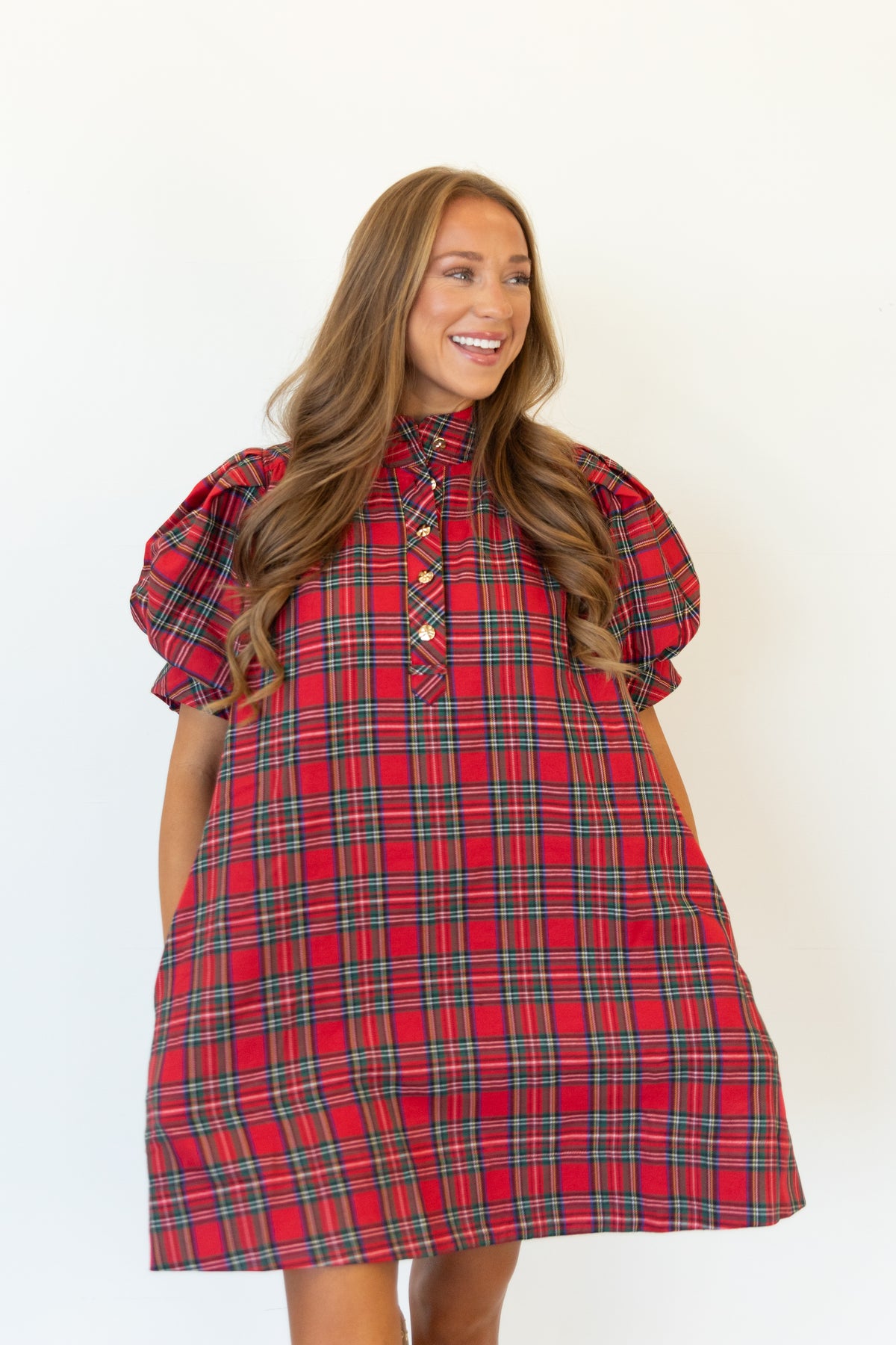 Noel Plaid Mini Dress