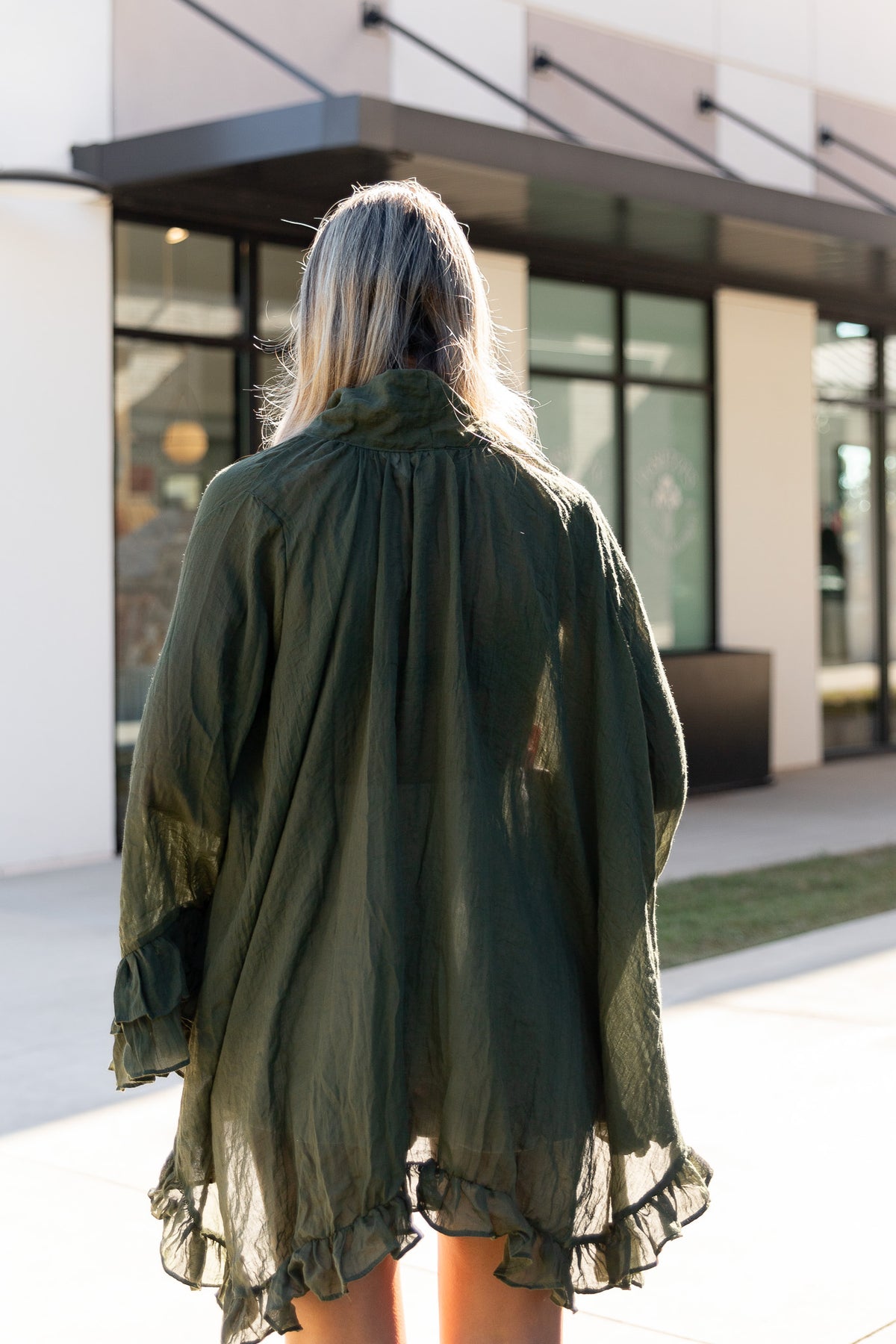 Tiffany Tie Neck Ruffle Blouse