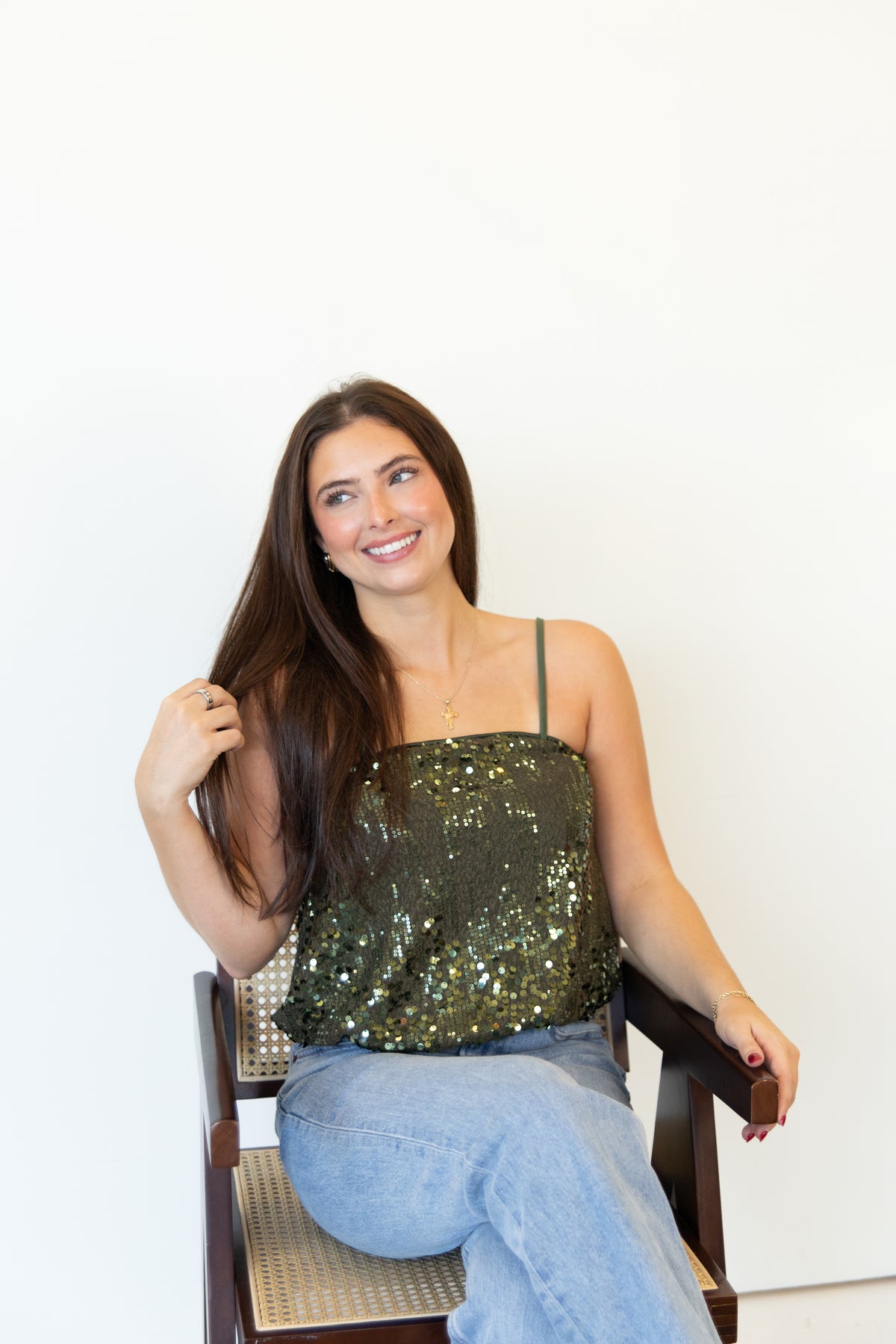 Olivia Sequin Bubble Top