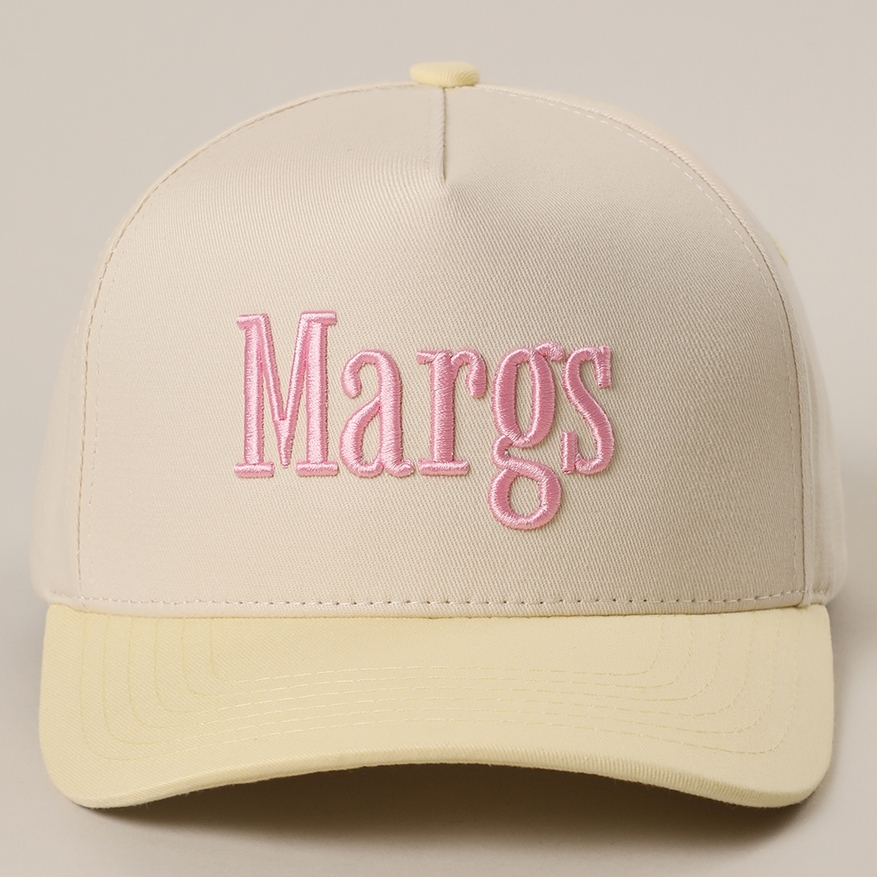 Margs Embroidered Canvas Two-Tone Trucker Hat
