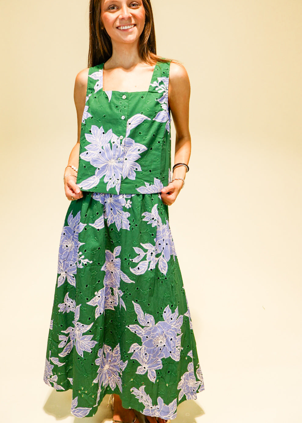 Marybeth Eyelet Boxy Tank