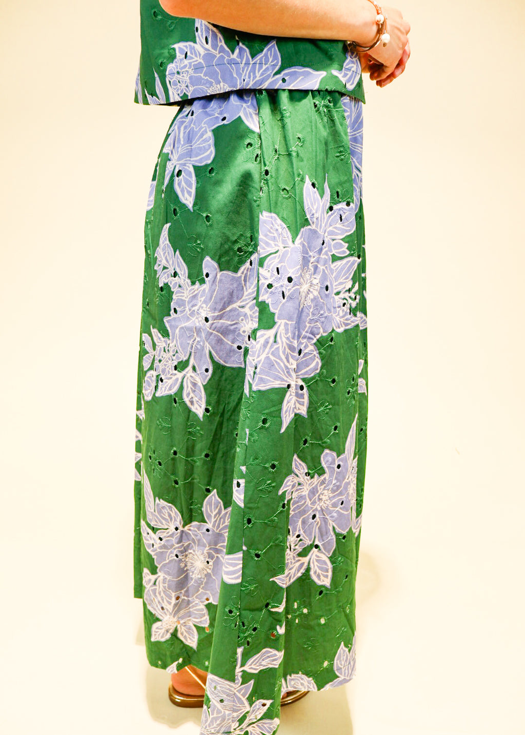Marybeth Eyelet Floral Maxi Skirt