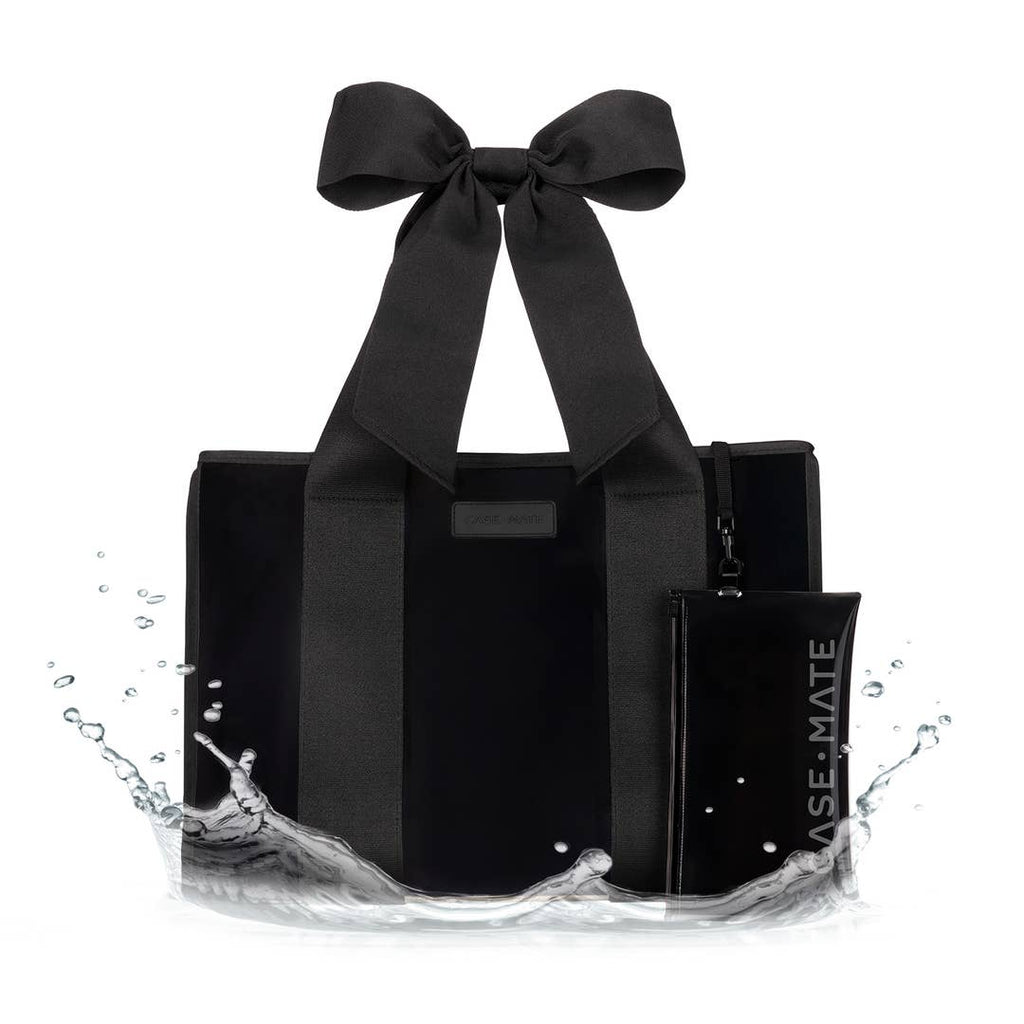 Isabella Midnight Black Bow Jelly Tote Bag