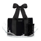 Isabella Midnight Black Bow Jelly Tote Bag