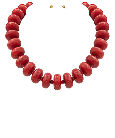 Rondelle Bead Necklace Set