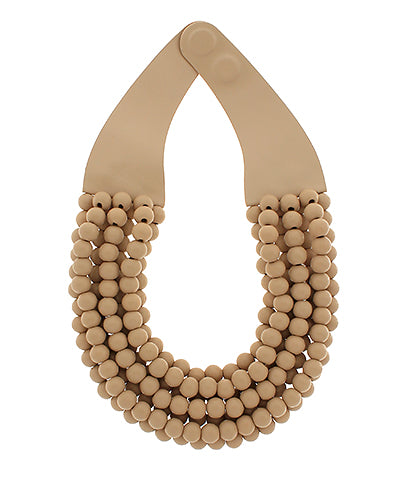 Wood Bead Chunky Necklace