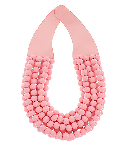 Wood Bead Chunky Necklace