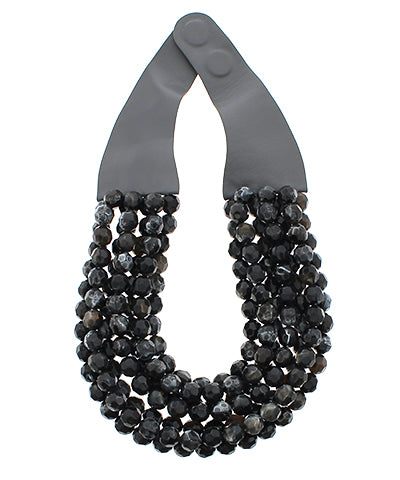Selene Agate Bead Necklace