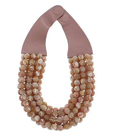 Selene Agate Bead Necklace