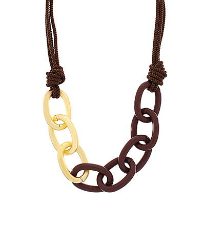 Layered Oval Chain Necklace
