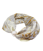 Pearl Magnet Floral Scarf Necklace