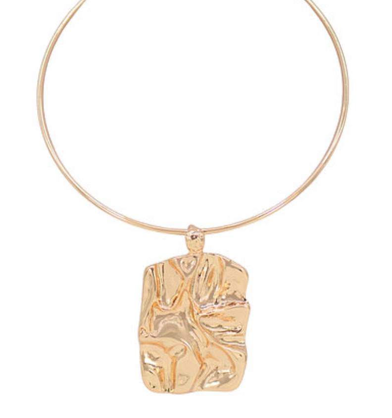 Geometric Pendant Wire Choker