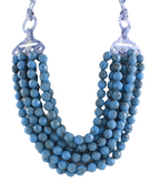 7 Layered Faceted Stone Necklace