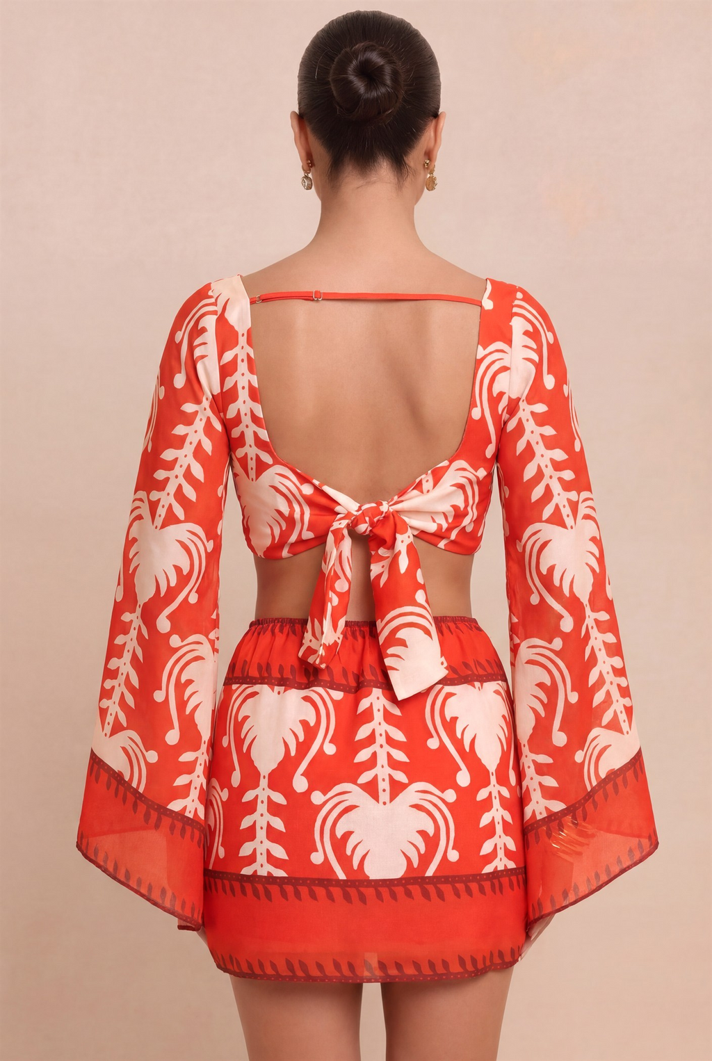 Dalphine Palm Dolman Sleeve Dress