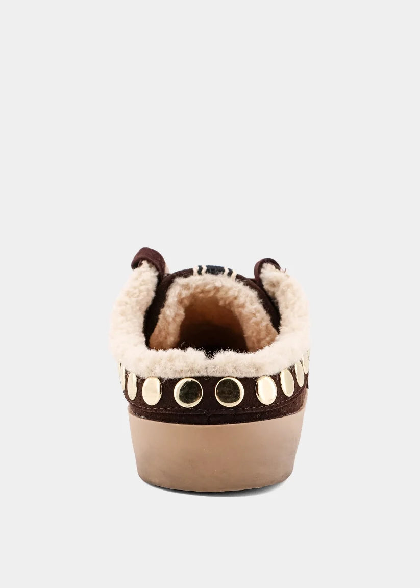 Pippa Studded Shearling Mule Sneaker