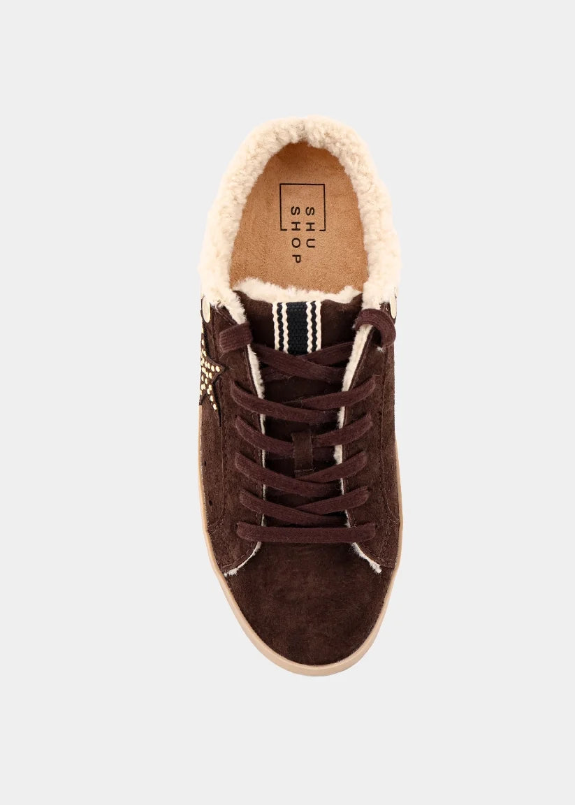 Pippa Studded Shearling Mule Sneaker