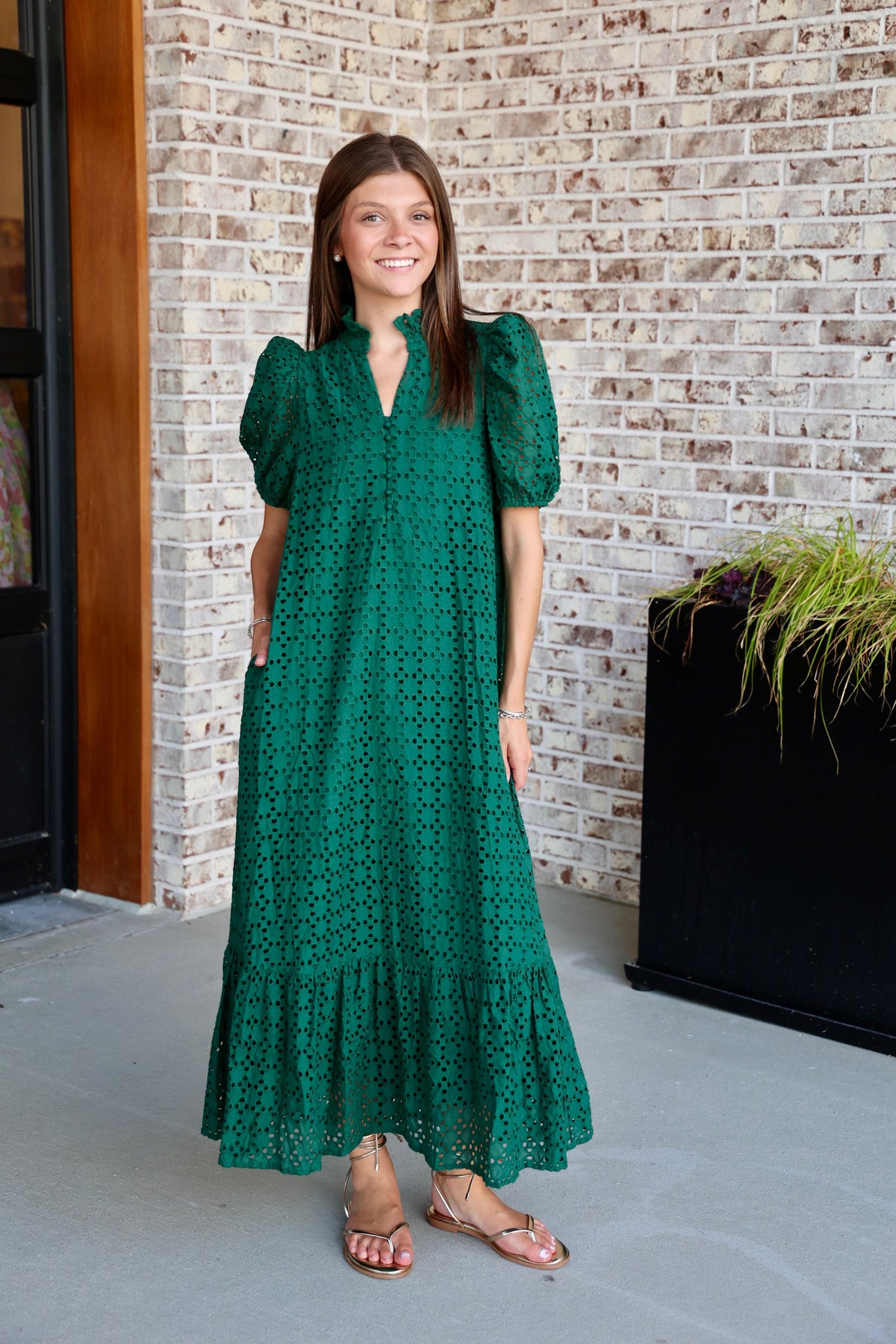midi dress puff sleeves America Sleeve a princess Petal and Pup Women's Steele