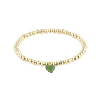 Bead Bracelet w/ Heart Charm